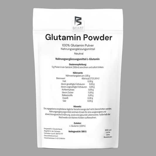 Glutamine Powder - 100% pure glutamine powder - 250g bag