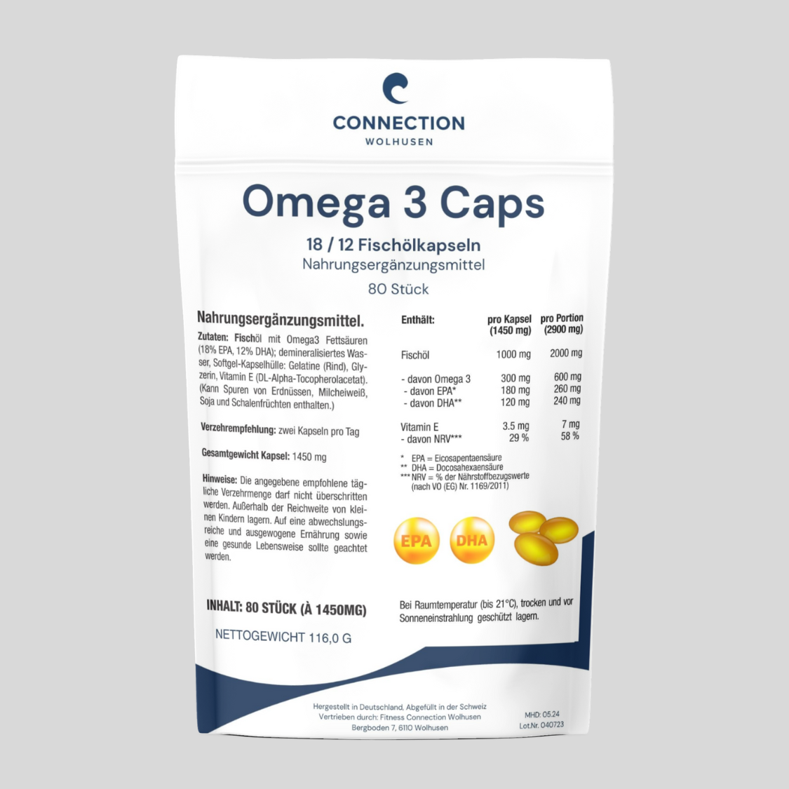 Omega 3 capsules - 80 pieces