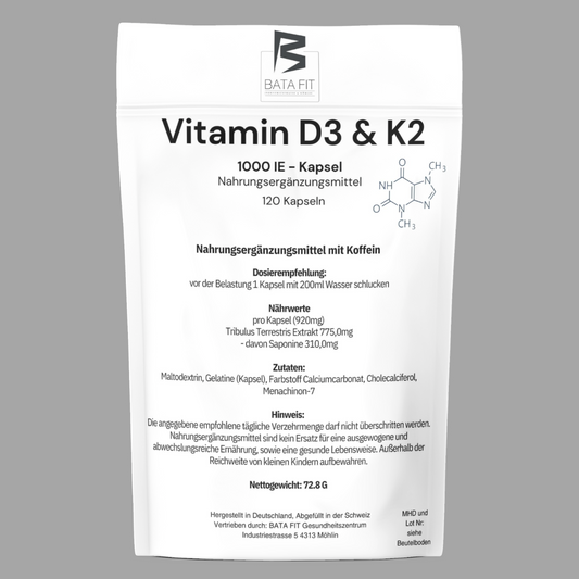Vitamin D3 + K2 Kapseln - 60 Kapseln
